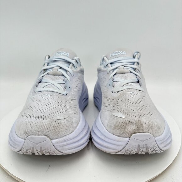 Hoka One One Bondi 8 Women Size 8.5D 1127952 WWH White Running Shoes - Picture 2 of 11